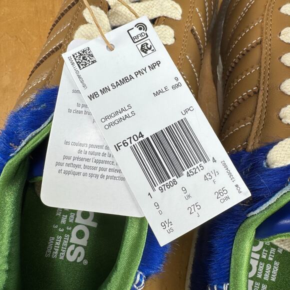 Adidas Wales Bonner x Samba Millennium Pony Mens Size 9.5 Nappa Brown IF6704 NEW - Picture 8 of 9